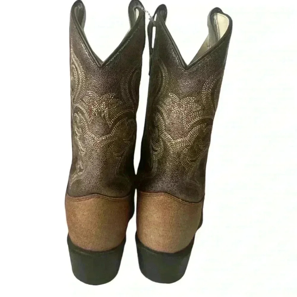 Old West Kids Boots Unisex-Child J Toe Vintage Little Kid Boots size 1.0 D - Picture 5 of 6